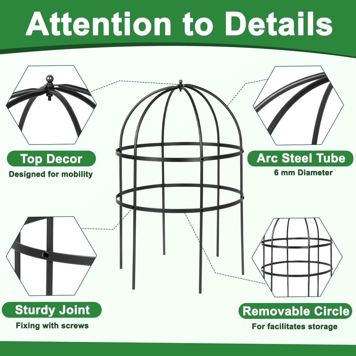 Heytimi grow-through flower support gives a stylish frame for climbing plants.