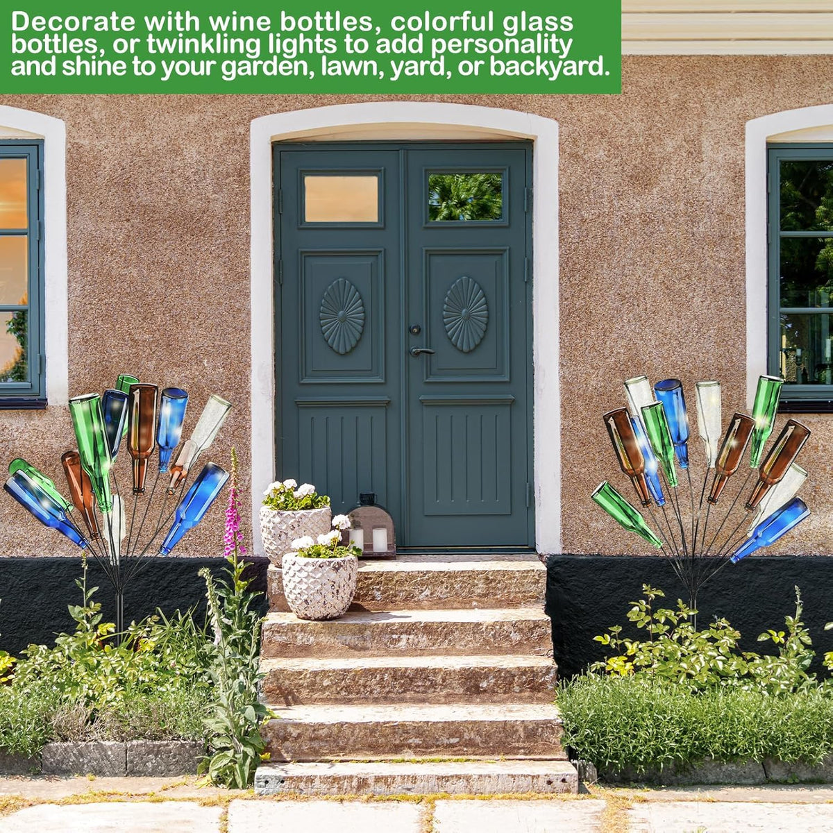 HEYTIMI outdoor decor elevates lawn aesthetics while showcasing empty bottles