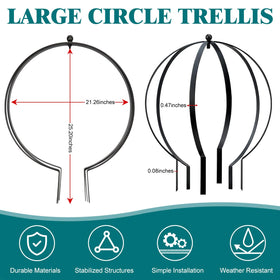 HEYTIMI sphere frame trellis adds decorative garden focal points for patios.