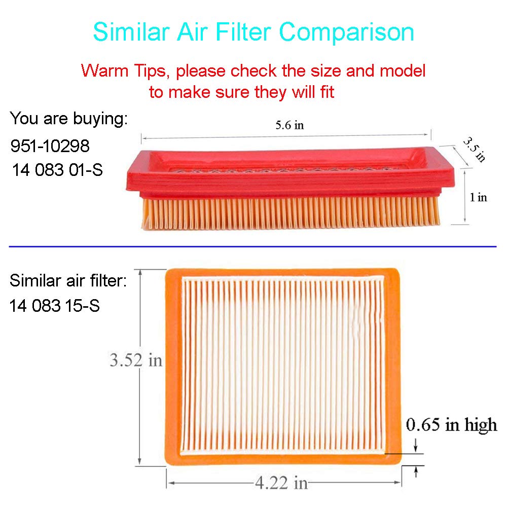 HEYZLASS air filter for Kohler 14-083-01-S series delivers cleaner air for smoother operation