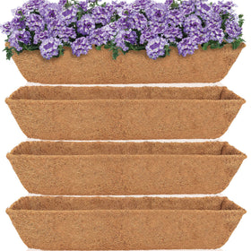 HFHOME 24in trough coco liner provides steady moisture for thriving window box plants