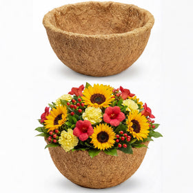 HFHOME 2-pack 10-inch coco liners, close-up, for improved drainage.