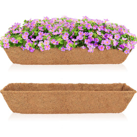 HFHOME 30in trough coco fiber liner demonstrating moisture retention for window baskets.