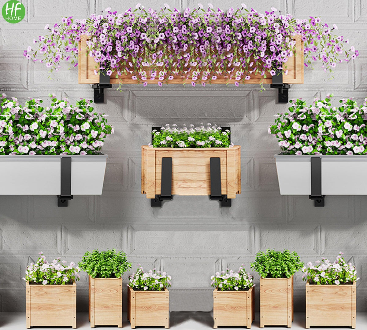 HFHOME adjustable bases accommodate 6 to 12.5 inch pots for versatile setups.