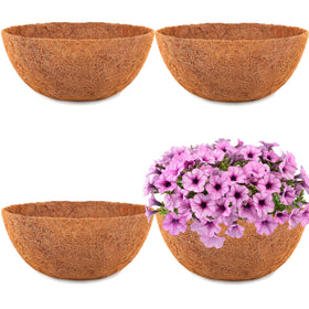HFHOME round 16in cocoa liner, natural brown, supports moisture retention.