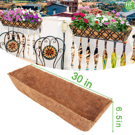 HFHOME natural brown coco fiber liner illustrates natural material and 30-inch fit.