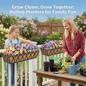 HFHOME rust-resistant black frame stands up to outdoor weather.