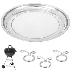 HFYZZ ash catcher pan for Weber 22-inch kettle keeps grill clean during charcoal cooking.