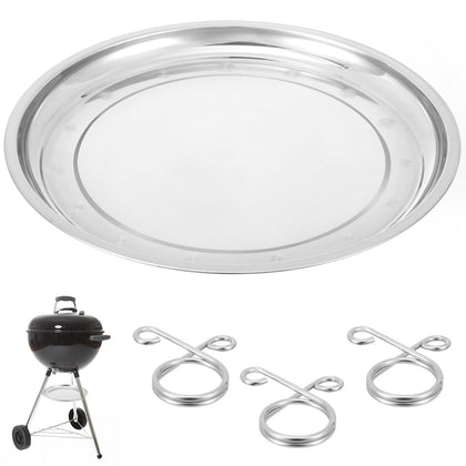 HFYZZ ash catcher pan for Weber 22-inch kettle keeps grill clean during charcoal cooking.