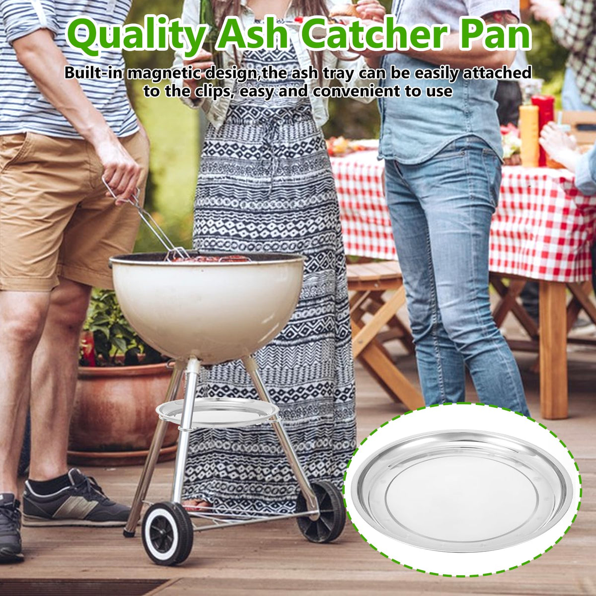 HFYZZ charcoal grill ash tray fits a variety of grills beyond Weber.