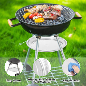 HFYZZ easy-clean ash pan simplifies maintenance after grilling sessions.