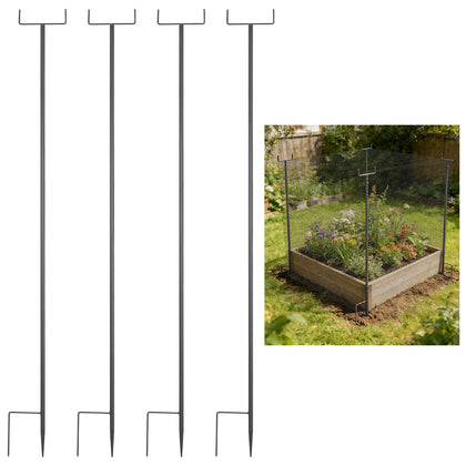 HFYZZ garden netting stake assembly provides four-part support for taller plants