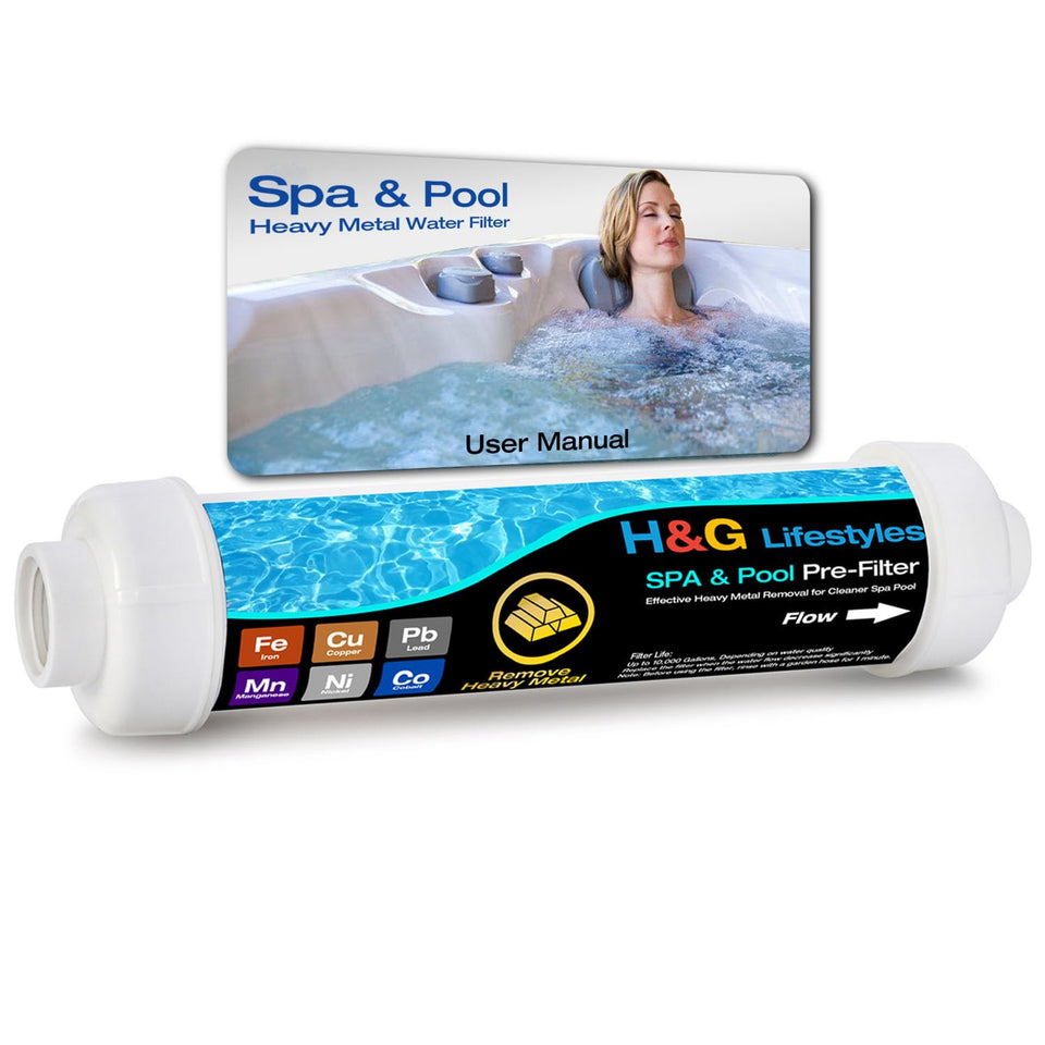 H&G Lifestyles Heavy Metal Iron Filter front view for crystal pool water