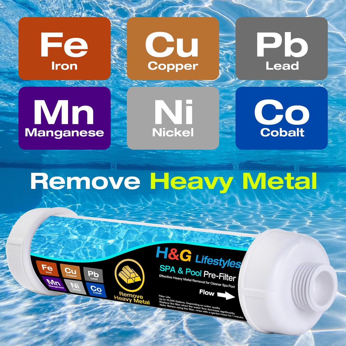 H&G Lifestyles iron water filter used to fill a pool with clearer water