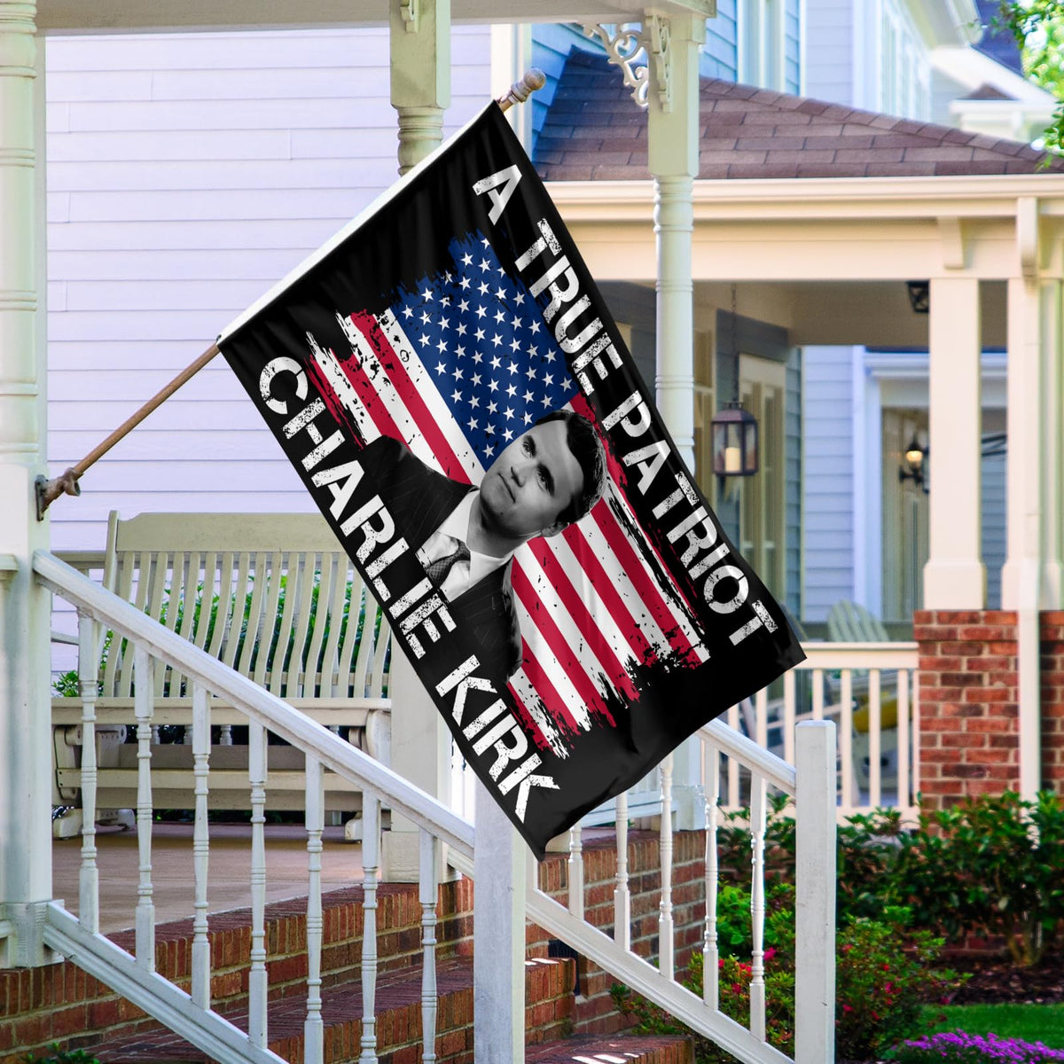 HGCO flag with brass grommets for secure hanging