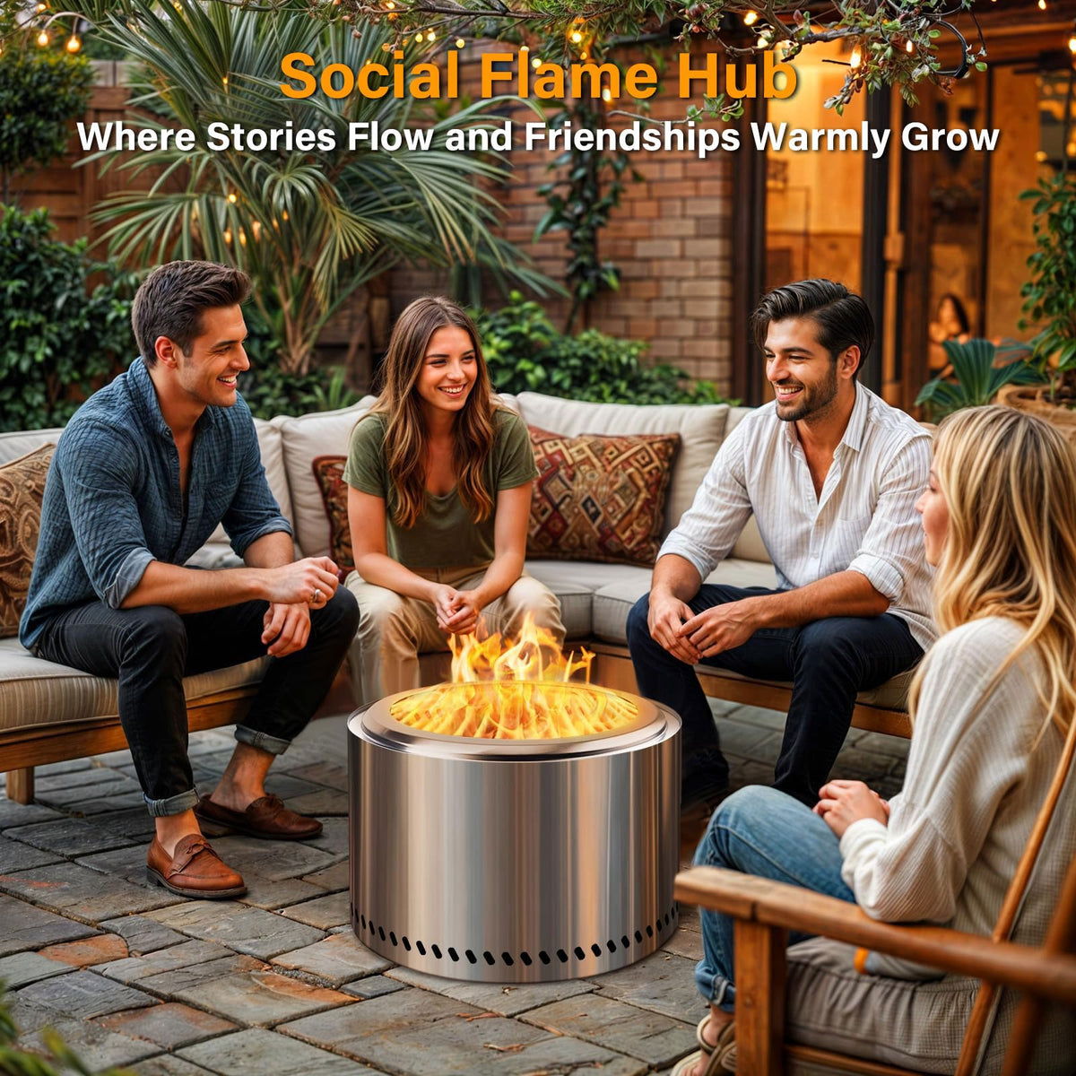 HGD 20-Inch Smokeless Fire Pit assembly-ready image demonstrates quick setup.
