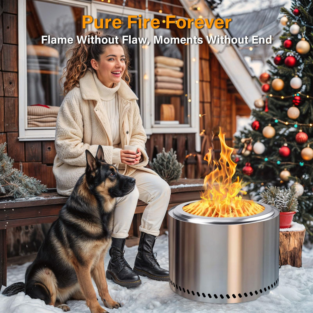 HGD 20-Inch Smokeless Fire Pit backyard scene invites gatherings and warmth.