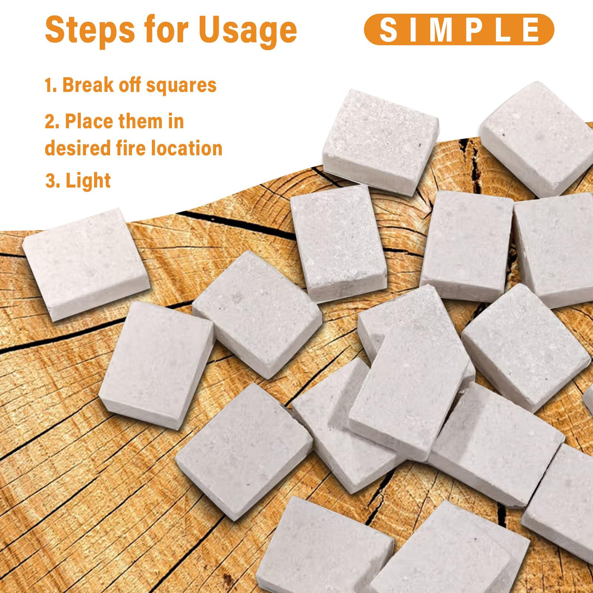 HGD versatile fire starters fit grills, fireplaces, campfires, chimneys, and stoves