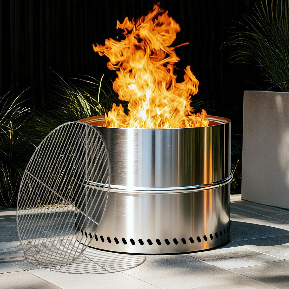 HGD firepit 20-inch smokeless grill for clean backyard cooking