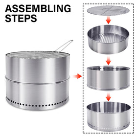 HGD stainless steel firepit construction resists heat and rust