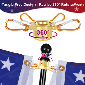 HPGOED adjustable diameter 0.75-1 inch fits standard flagpoles securely