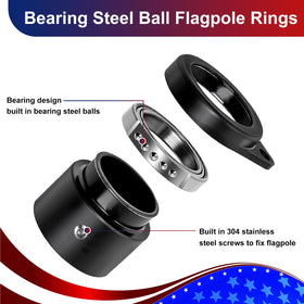 HPGOED tangle-free flagpole rotator prevents tangling during windy days.