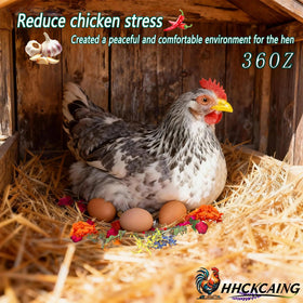 HHCkcaing chicken coop bedding herbs spread across litter for a cleaner, pest-deterrent environment.