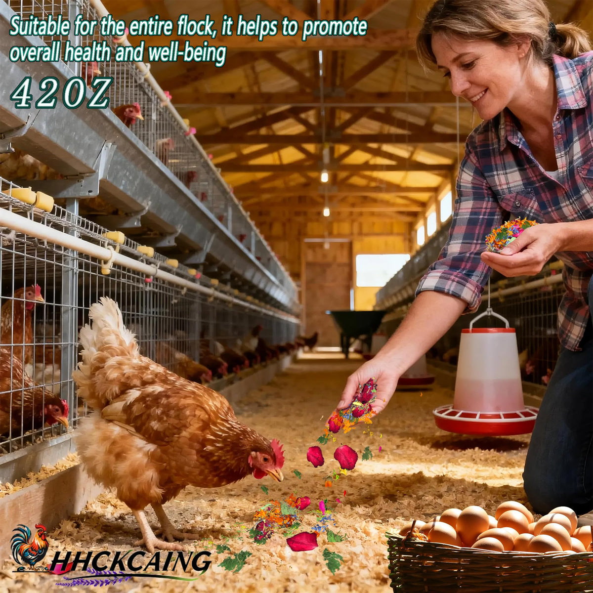 HHCkcaing herbs near nesting area to help eggshell quality and yolk appearance