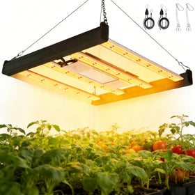 HHNMAHN 120W LED grow light full spectrum powering indoor seedling growth