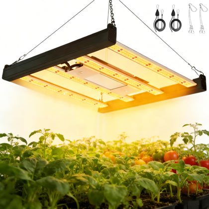 HHNMAHN 120W LED grow light full spectrum powering indoor seedling growth