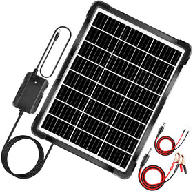 Hhuiyu 20W solar panel front view for outdoor charging and durability