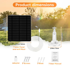 Hhuiyu packaging includes panel, mount, adapter, and manual