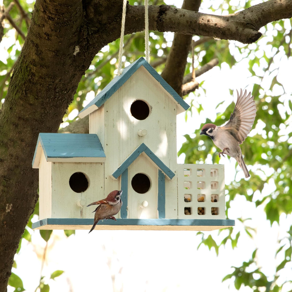 HHWODB Birdhouse exterior view showing durable cedar for outdoor use