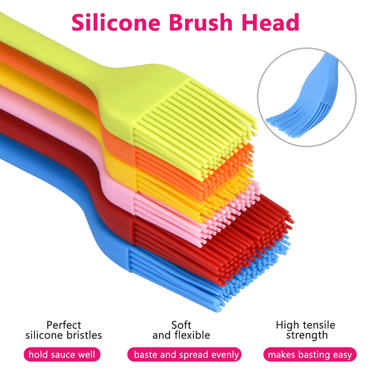 Hhyn dishwasher-safe silicone basting brush for quick cleanup after cooking