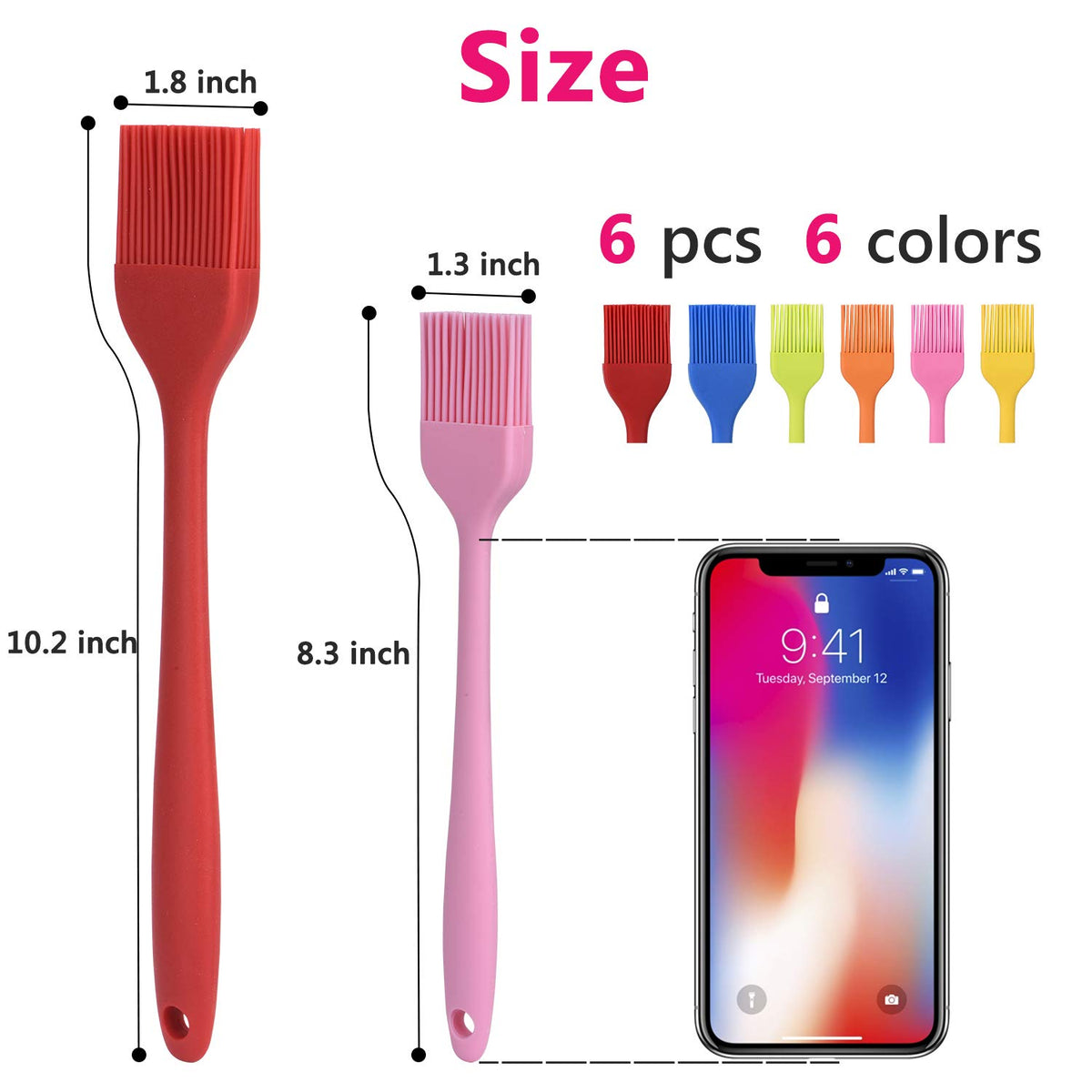 Hhyn small silicone basting brushes for delicate pastries and precise spreading