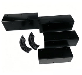 Hi Flame 2x6 wood secured in brackets for stable sides