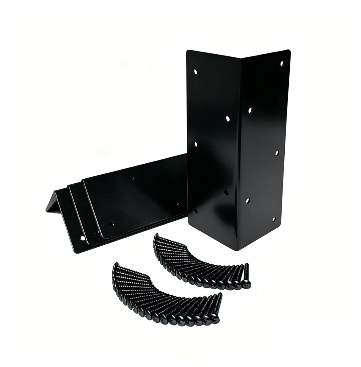 Hi Flame brackets with lip and wood guide help keep wooden slats upright and aligned