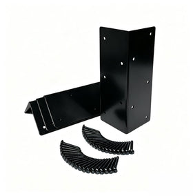 Hi Flame brackets with lip and wood guide help keep wooden slats upright and aligned