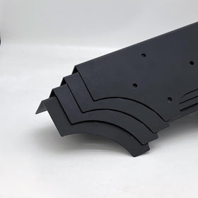 Hi Flame corner brackets mounted at a garden bed corner for firm support.
