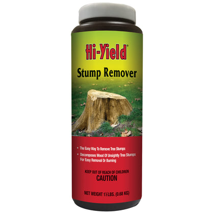 Hi-Yield Stump Remover 32015 softens stump wood for easier removal.