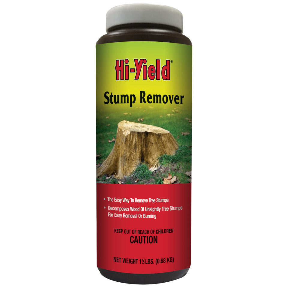 Hi-Yield Stump Remover 32015 softens stump wood for easier removal.