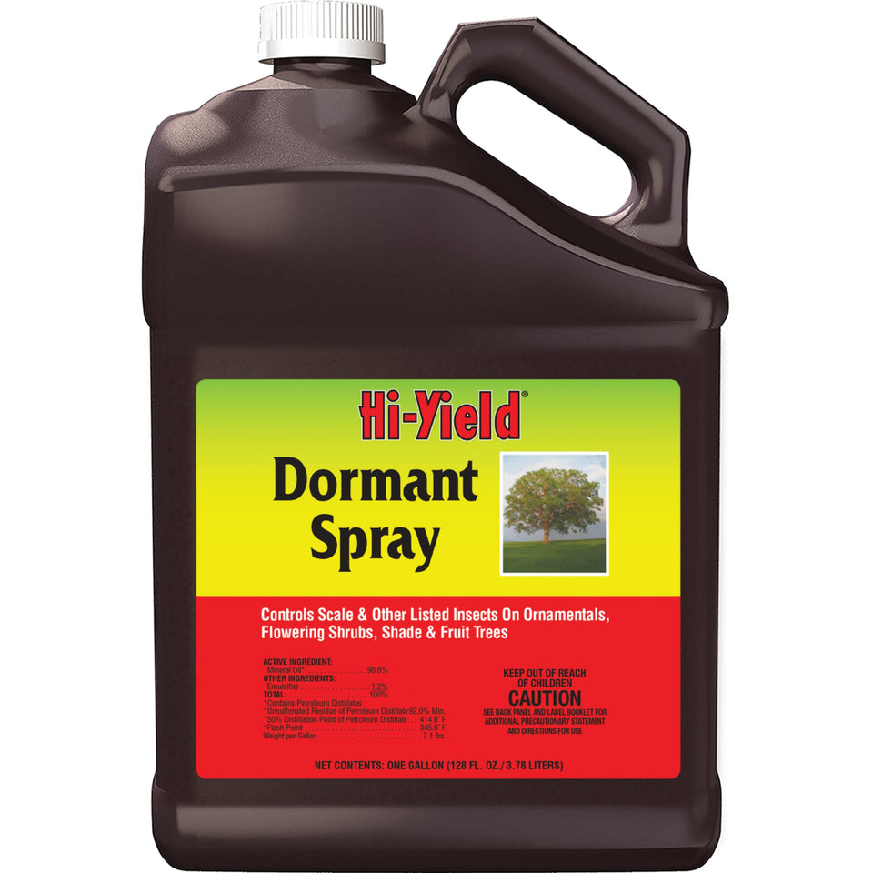 Hi-Yield VPG DPD Dormant Spray Oil gallon for orchard pest control.