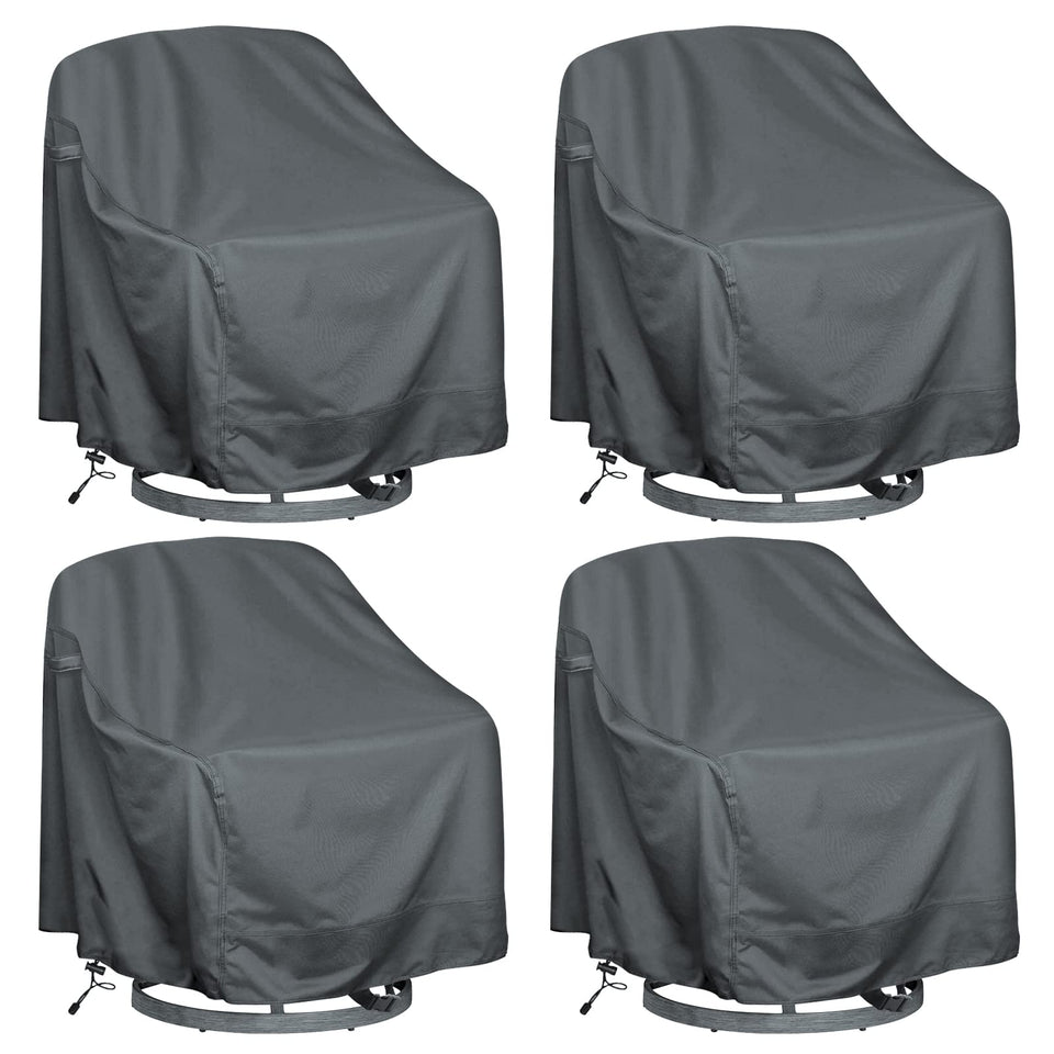 Hi-Your-Cover swivel lounge chair cover shields outdoor chair from rain and sun