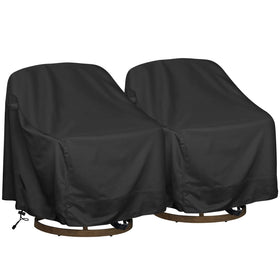 HI···YOUR COVER outdoor swivel chair cover front view protects from rain and sun.
