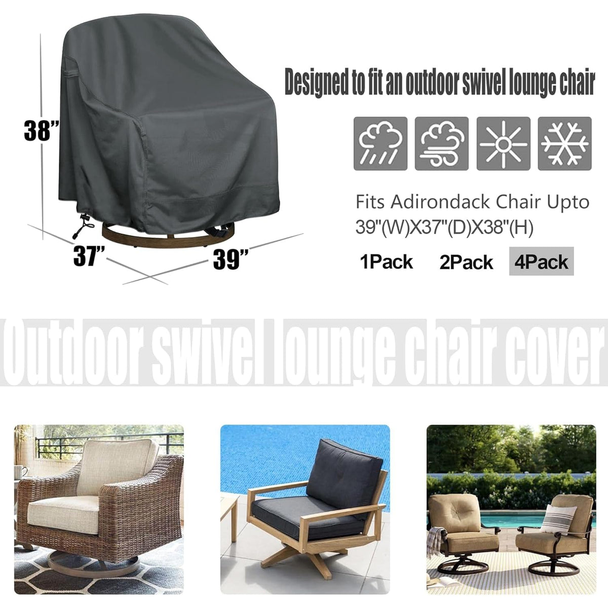 Hi-Your-Cover outdoor chair cover shows fabric handles for easy installation
