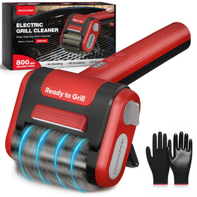 HIADGUNNR electric grill brush with LED light for quick, spotless night cleaning.
