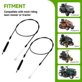 75 inch total length HIAORS clutch cable for consistent deck engagement