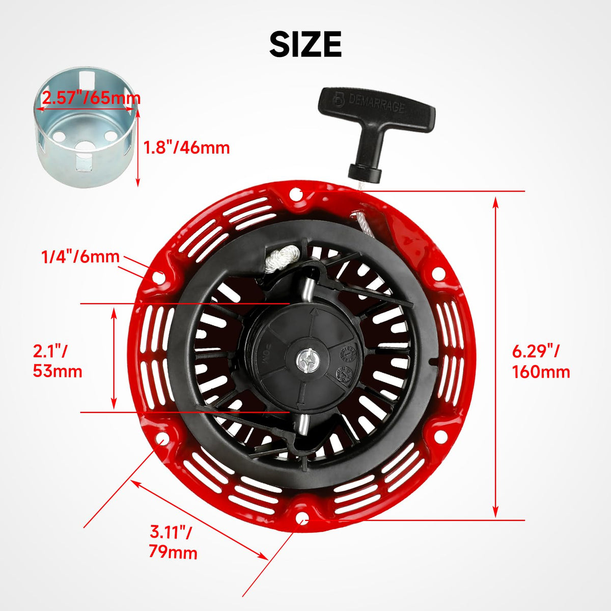 HIAORS GX160 pawl and ratchet ensure reliable engagement during startup.