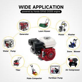 HIAORS GX160 pull-start assembly delivers quick, smooth starts for generators.