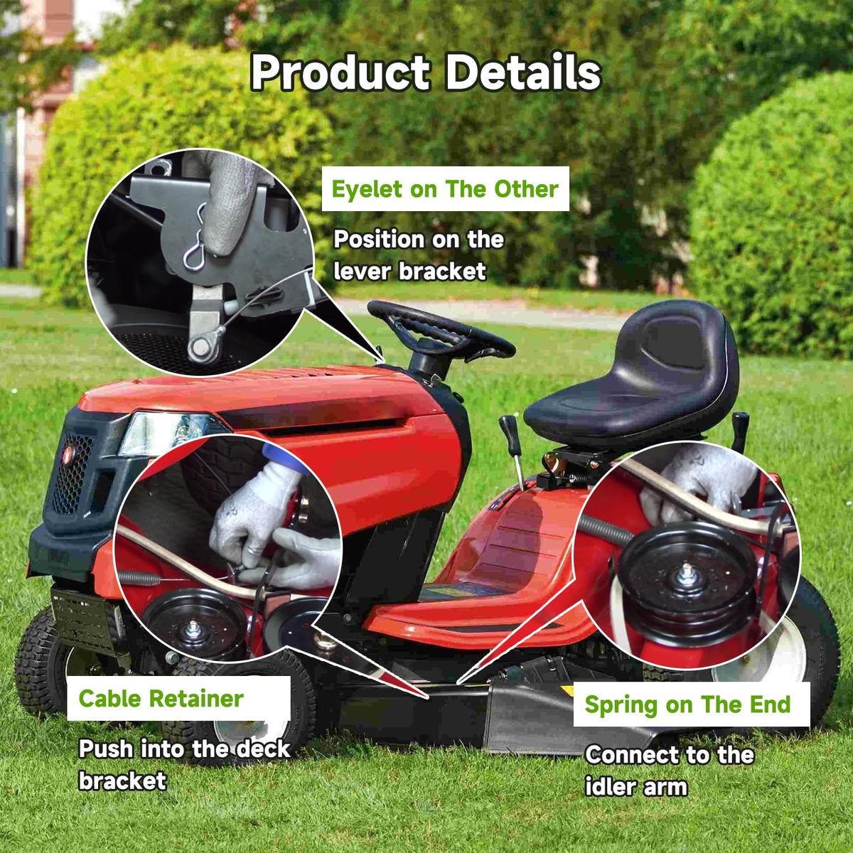 Smooth deck engagement cable from HIAORS improves mower control